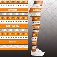 Load image into Gallery viewer, Designs by MyUtopia Shout Out:Tennessee Rocky Top Vol Ugly Christmas Style Womens Legging Pants
