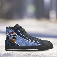 Load image into Gallery viewer, Designs by MyUtopia Shout Out:Tennessee Titans Christmas Football Pattern Canvas High Top Shoes
