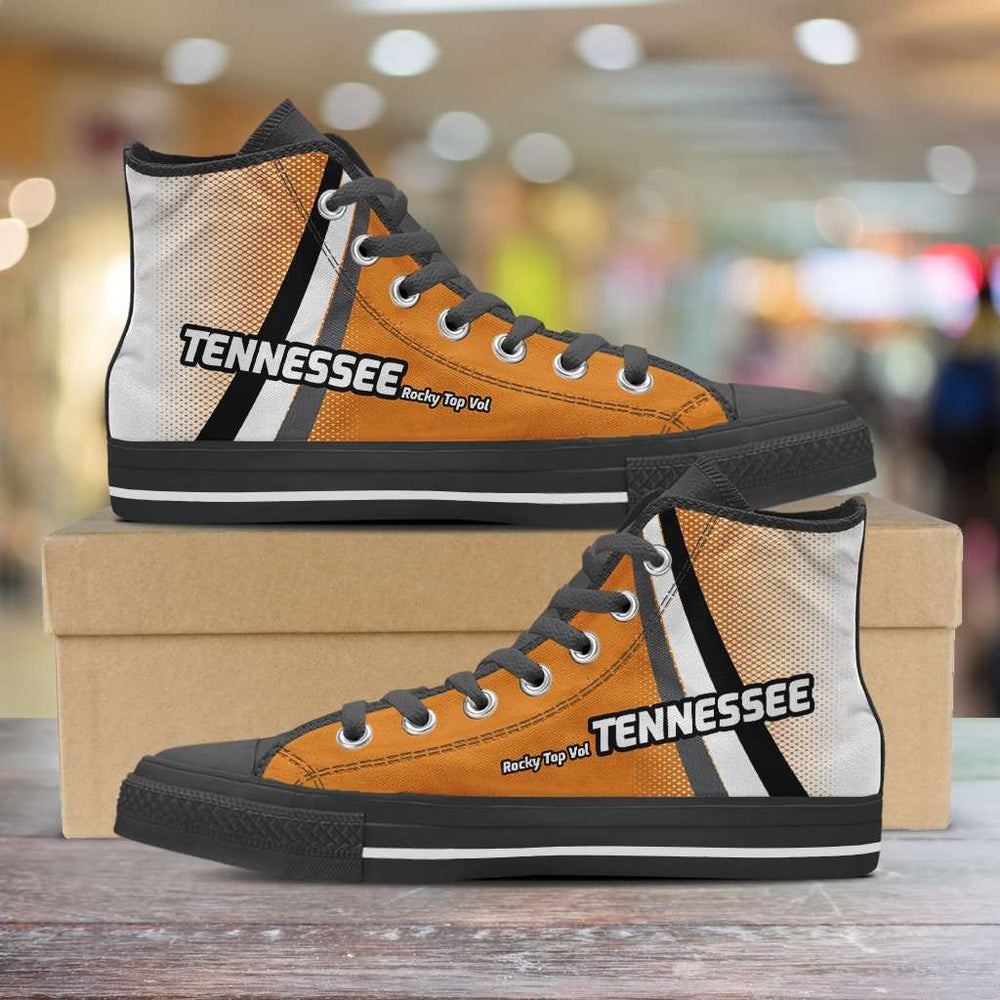 Designs by MyUtopia Shout Out:Tennessee Volunteers Basketball Fans Canvas High Top Shoes