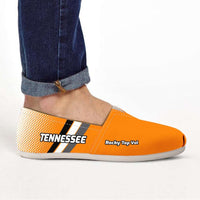 Load image into Gallery viewer, Designs by MyUtopia Shout Out:Tennessee Volunteers Fan Casual Canvas Slip on Shoes Women&#39;s Flats,Ladies US6 (EU36) / Orange / White,Slip on Flats
