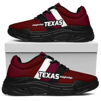 Load image into Gallery viewer, Designs by MyUtopia Shout Out:Texas #GigEmAgs Chunky Sneakers,Women&#39;s / Ladies US5.5 (EU36) / Burgandy,Chunky Sneakers
