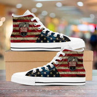 Load image into Gallery viewer, Designs by MyUtopia Shout Out:Texas Strong Canvas High Top Shoes
