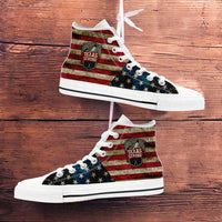 Load image into Gallery viewer, Designs by MyUtopia Shout Out:Texas Strong Canvas High Top Shoes

