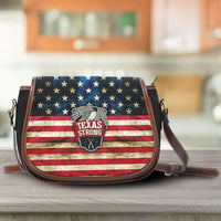 Load image into Gallery viewer, Designs by MyUtopia Shout Out:Texas Strong Canvas Saddlebag Style Crossbody Purse
