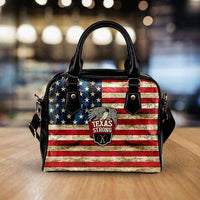 Load image into Gallery viewer, Designs by MyUtopia Shout Out:Texas Strong Faux Leather Handbag with Shoulder Strap
