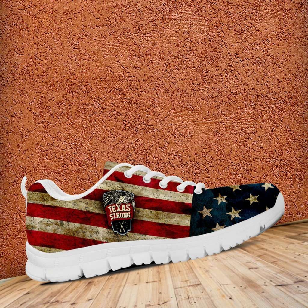 Designs by MyUtopia Shout Out:Texas Strong Running Shoes,Kid's / Kid's 11 CHILD (EU28) / Red/Blue/Off-White,Running Shoes