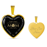 Load image into Gallery viewer, Designs by MyUtopia Shout Out:Thank You Mom For Always Loving and Encouraging Me Liquid Glass Personalized Engravable Keepsake Necklace,Gold / Yes,Necklace

