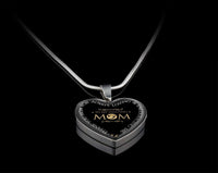 Load image into Gallery viewer, Designs by MyUtopia Shout Out:Thank You Mom For Always Loving and Encouraging Me Liquid Glass Personalized Engravable Keepsake Necklace,Silver / No,Necklace
