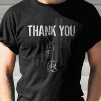 Load image into Gallery viewer, Designs by MyUtopia Shout Out:Thank You Veteran Adult Unisex Cotton Short Sleeve T-Shirt
