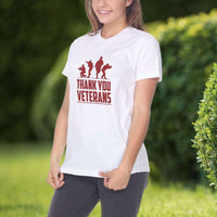 Load image into Gallery viewer, Designs by MyUtopia Shout Out:Thank You Veterans Adult Unisex T-Shirt
