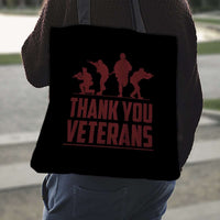 Load image into Gallery viewer, Designs by MyUtopia Shout Out:Thank You Veterans Fabric Totebag Reusable Shopping Tote
