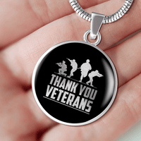 Load image into Gallery viewer, Designs by MyUtopia Shout Out:Thank You Veterans Personalized Engravable Keepsake Necklace
