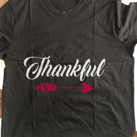 Load image into Gallery viewer, Designs by MyUtopia Shout Out:Thankful Arrow Adult Unisex Cotton Short Sleeve T-Shirt

