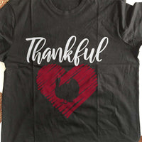 Load image into Gallery viewer, Designs by MyUtopia Shout Out:Thankful Heart Adult Unisex Cotton Short Sleeve T-Shirt
