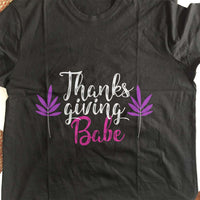 Load image into Gallery viewer, Designs by MyUtopia Shout Out:Thanksgiving Babe Adult Unisex Cotton Short Sleeve T-Shirt
