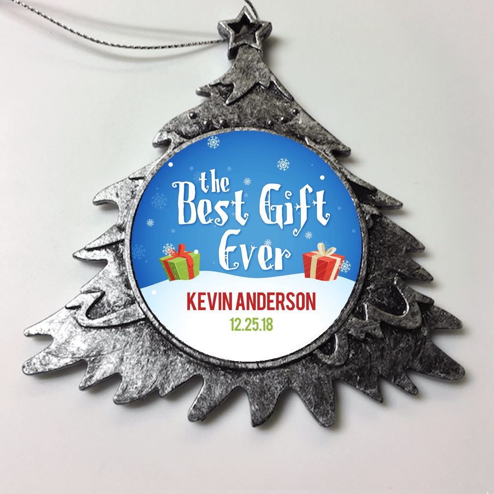 Designs by MyUtopia Shout Out:The Best Gift Ever Personalized Christmas Ornament,Christmas Tree,Personalized Christmas Ornament
