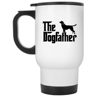 Load image into Gallery viewer, Designs by MyUtopia Shout Out:The Dog Father 14oz Stainless Steel Travel Mug,White / 14 oz,Travel Mug
