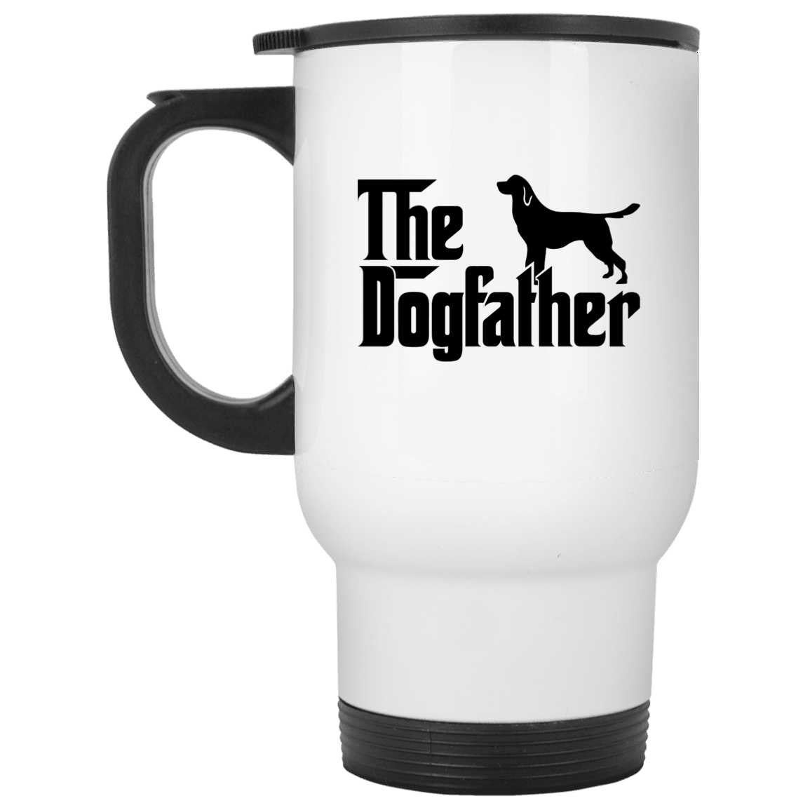 Designs by MyUtopia Shout Out:The Dog Father 14oz Stainless Steel Travel Mug,White / 14 oz,Travel Mug