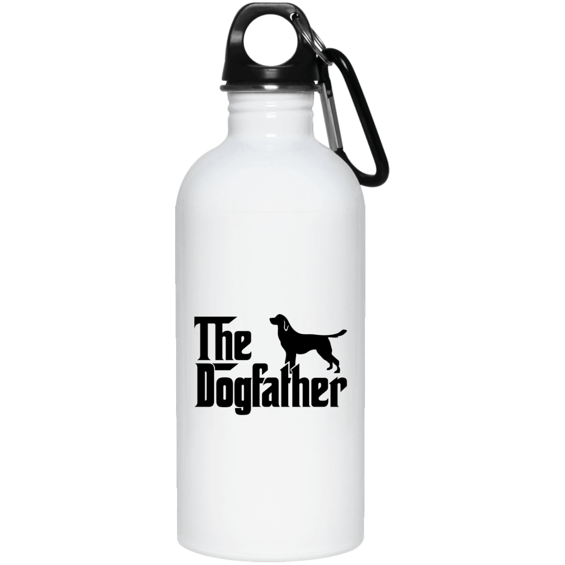 Designs by MyUtopia Shout Out:The Dog Father 20 oz. Stainless Steel Water Bottle,White / One Size,Water Bottles