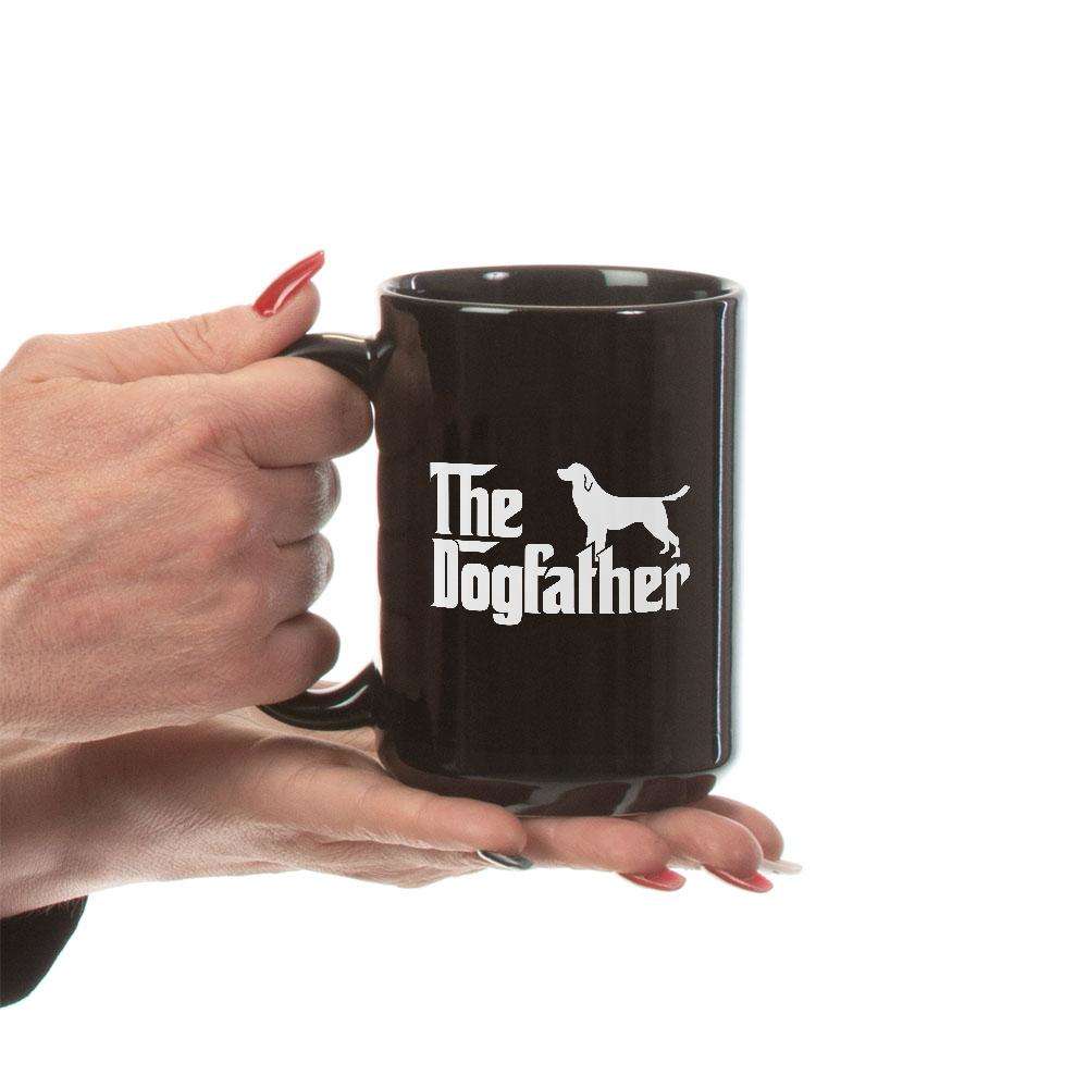 Designs by MyUtopia Shout Out:The Dog Father Ceramic Coffee Mug -  Black