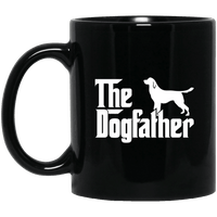 Load image into Gallery viewer, Designs by MyUtopia Shout Out:The Dog Father Ceramic Coffee Mug -  Black,11 oz / Black,Ceramic Coffee Mug
