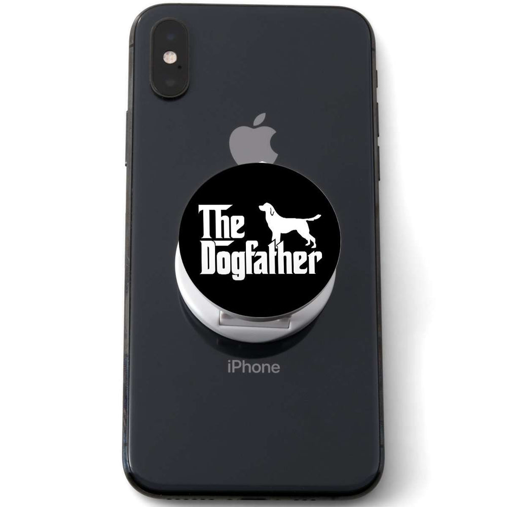 Designs by MyUtopia Shout Out:The Dog Father Hinged Phone Grip and Stand for Smartphones and Tablets