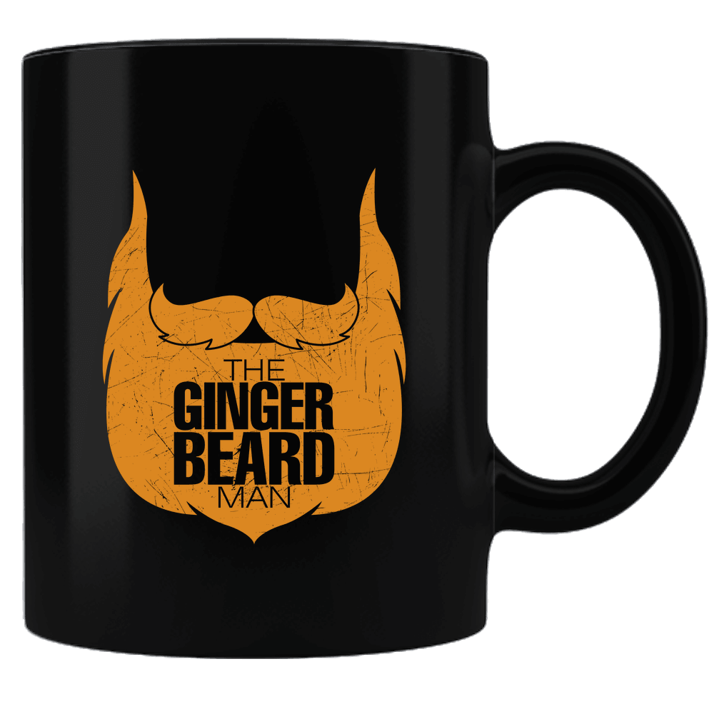 Designs by MyUtopia Shout Out:The Ginger Beard Man Ceramic Black Coffee Mug,Default Title,Ceramic Coffee Mug