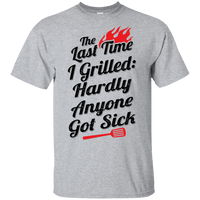 Load image into Gallery viewer, Designs by MyUtopia Shout Out:The Last Time I Grilled Ultra Cotton T-Shirt,Sport Grey / S,Adult Unisex T-Shirt
