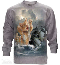 Load image into Gallery viewer, Designs by MyUtopia Shout Out:The Mountain Krakitten T-Shirt,Long Sleeve / Gray / 2X-Large,Adult Unisex T-Shirt
