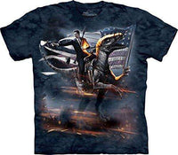 Load image into Gallery viewer, Designs by MyUtopia Shout Out:The Mountain Men&#39;s Reagan Velociraptor T-Shirt
