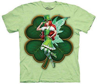 Load image into Gallery viewer, Designs by MyUtopia Shout Out:The Mountain St. Patricks Day Irish Fairy Novelty T-Shirt,Light Green / Small,Adult Unisex T-Shirt
