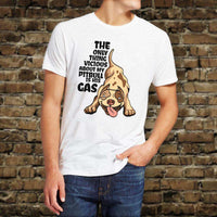 Load image into Gallery viewer, Designs by MyUtopia Shout Out:The Only Thing Vicious About My Pitbull Is His Gas Adult Unisex T-Shirt
