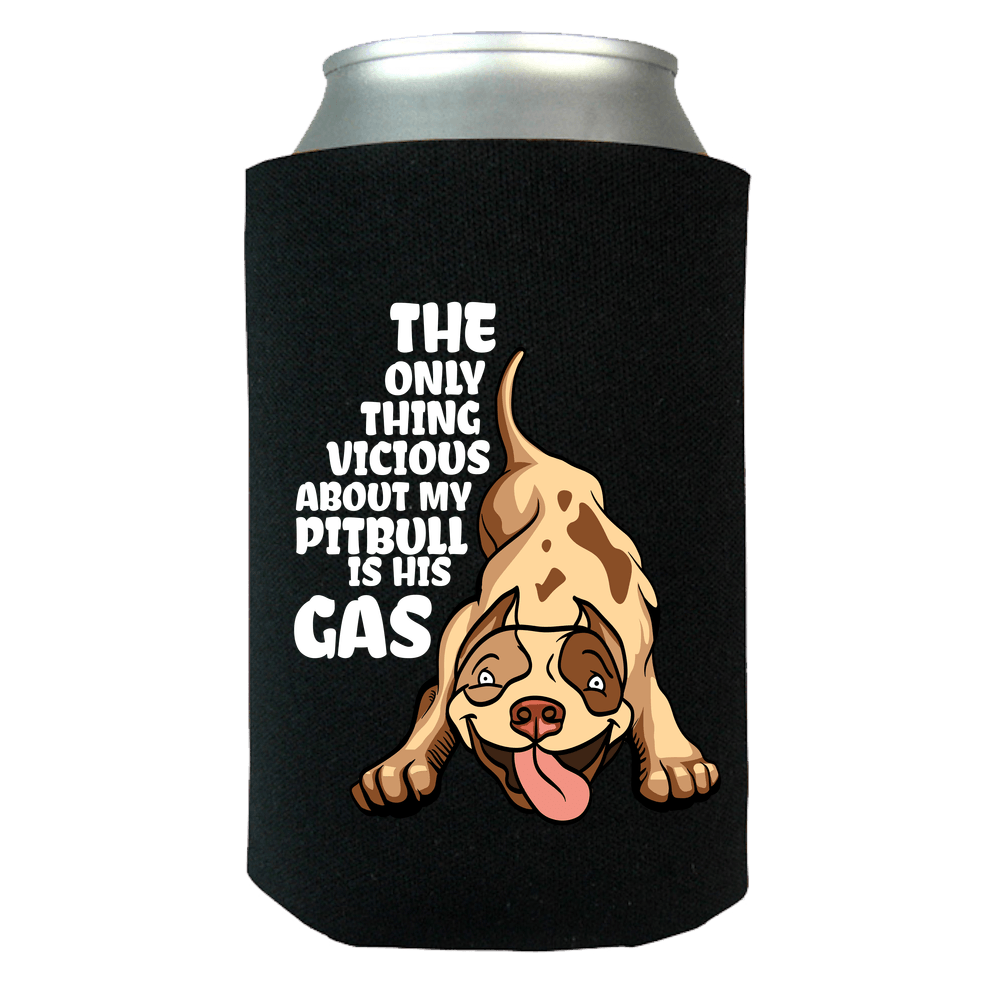 Designs by MyUtopia Shout Out:The Only Thing Vicious About My Pitbull Is His Gas Can Wrap,Black / OS,Can Wrap