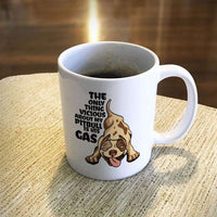 Load image into Gallery viewer, Designs by MyUtopia Shout Out:The Only Thing Vicious About My Pitbull Is His Gas Ceramic White Coffee Mug
