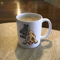 Load image into Gallery viewer, Designs by MyUtopia Shout Out:The Only Thing Vicious About My Pitbull Is His Gas Ceramic White Coffee Mug

