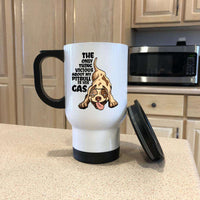 Load image into Gallery viewer, Designs by MyUtopia Shout Out:The Only Thing Vicious About My Pitbull Is His Gas Stainless Steel Travel Mug
