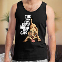 Load image into Gallery viewer, Designs by MyUtopia Shout Out:The Only Thing Vicious About My Pitbull Is His Gas Unisex Tank Top
