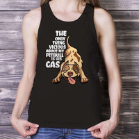 Load image into Gallery viewer, Designs by MyUtopia Shout Out:The Only Thing Vicious About My Pitbull Is His Gas Unisex Tank Top
