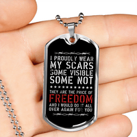 Load image into Gallery viewer, Designs by MyUtopia Shout Out:The Price of Freedom Personalized Engravable Keepsake Dog Tag
