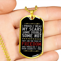Load image into Gallery viewer, Designs by MyUtopia Shout Out:The Price of Freedom Personalized Engravable Keepsake Dog Tag
