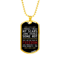 Load image into Gallery viewer, Designs by MyUtopia Shout Out:The Price of Freedom Personalized Engravable Keepsake Dog Tag,Gold / No,Dog Tag Necklace
