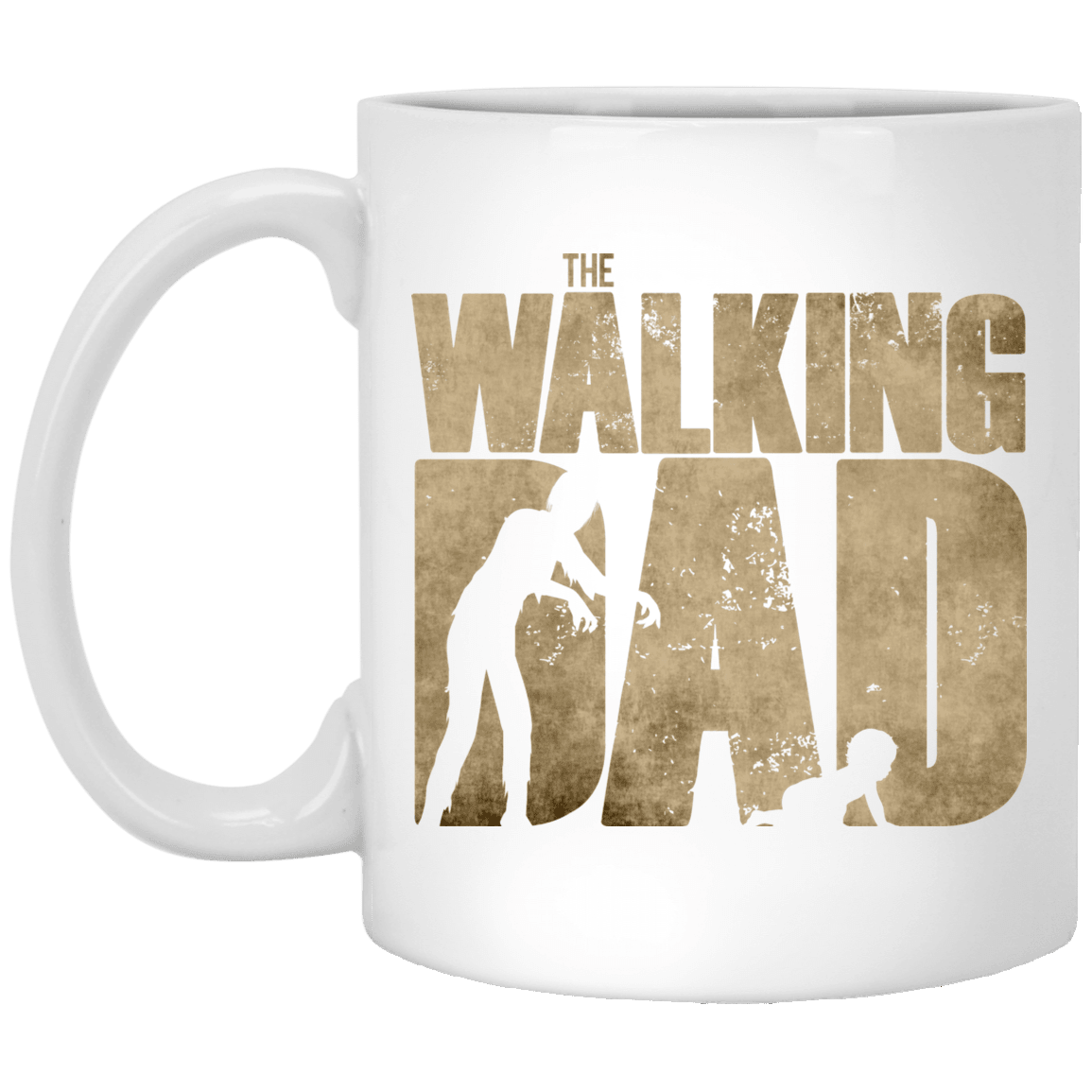 Designs by MyUtopia Shout Out:The Walking Dad 11 oz. White Mug,White / One Size,Ceramic Coffee Mug