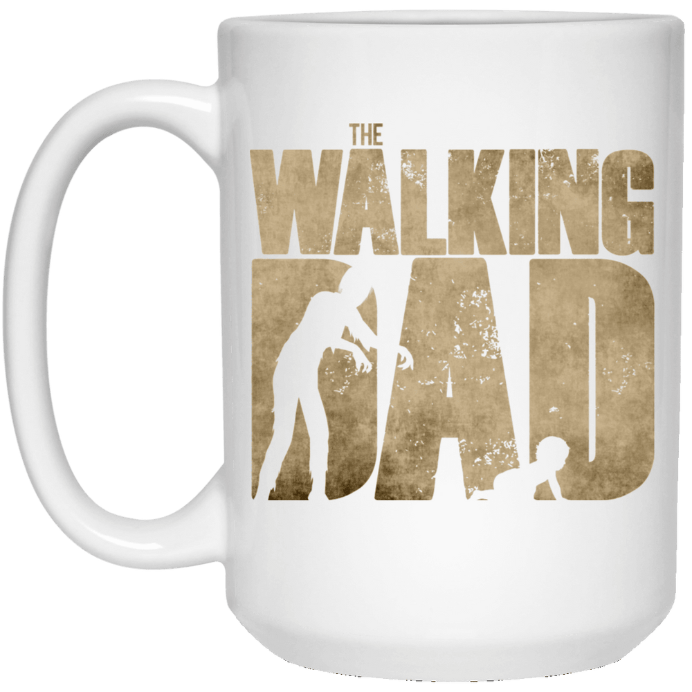 Designs by MyUtopia Shout Out:The Walking Dad 15 oz. White Mug,White / One Size,Ceramic Coffee Mug