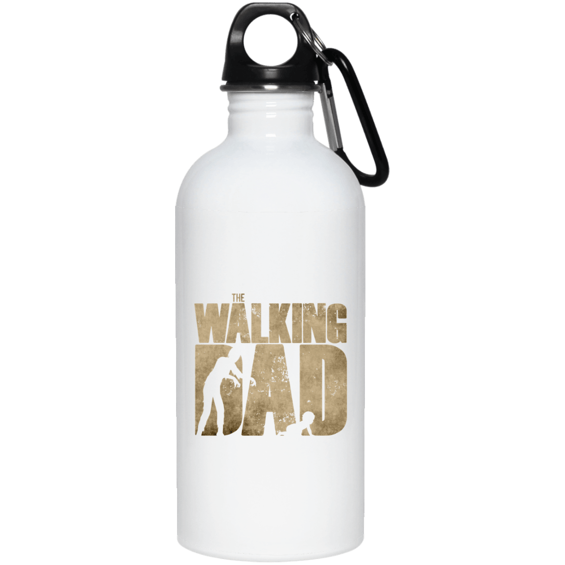Designs by MyUtopia Shout Out:The Walking Dad 20 oz. Stainless Steel Water Bottle,White / One Size,Water Bottles