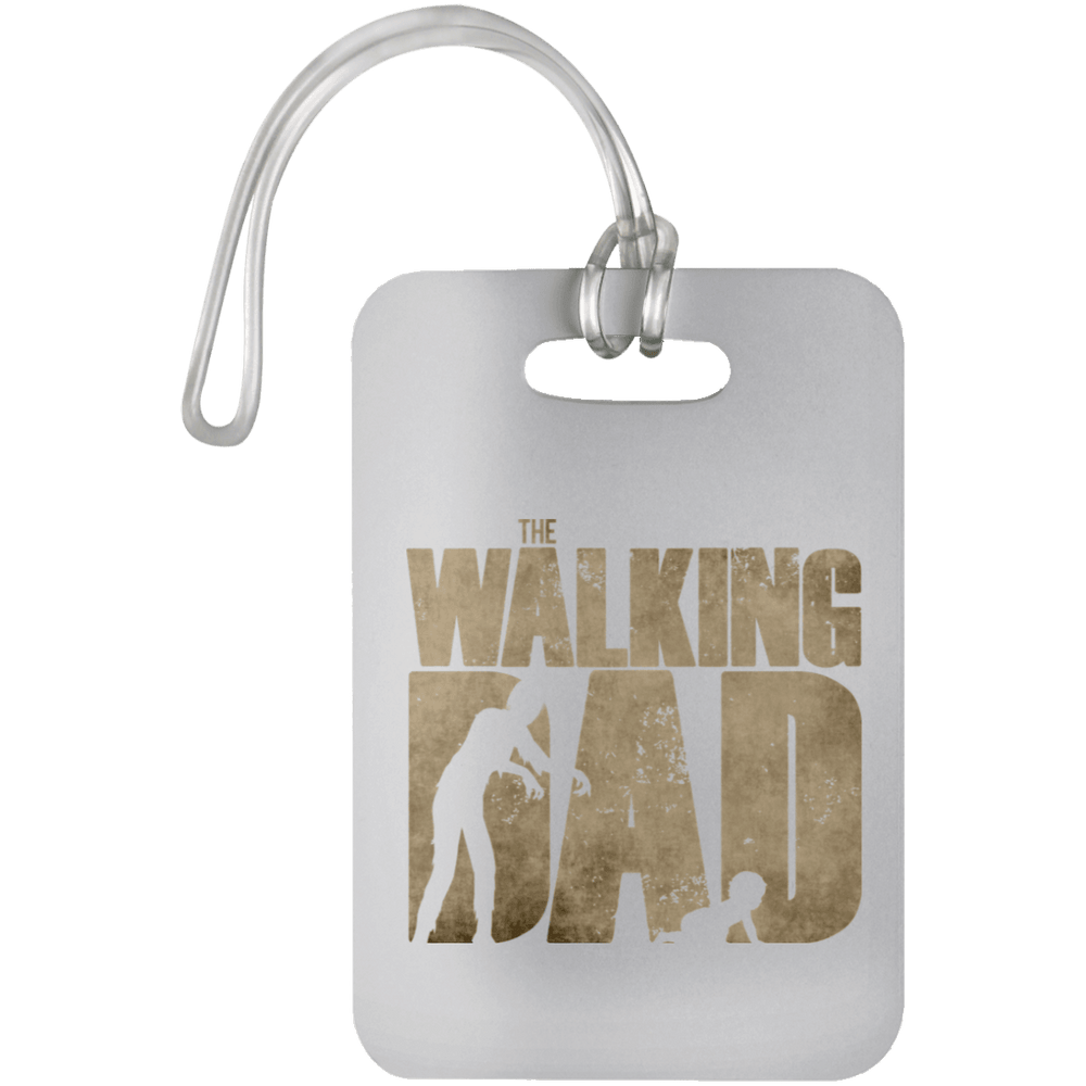 Designs by MyUtopia Shout Out:The Walking Dad Luggage Bag Tag,White / One Size,Bags