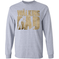 Load image into Gallery viewer, Designs by MyUtopia Shout Out:The Walking Dad Ultra Cotton Long Sleeve Unisex T-Shirt,Sport Grey / S,Long Sleeve T-Shirts
