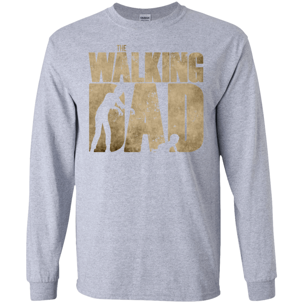 Designs by MyUtopia Shout Out:The Walking Dad Ultra Cotton Long Sleeve Unisex T-Shirt,Sport Grey / S,Long Sleeve T-Shirts