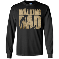 Load image into Gallery viewer, Designs by MyUtopia Shout Out:The Walking Dad Ultra Cotton Long Sleeve Unisex T-Shirt,Black / S,Long Sleeve T-Shirts
