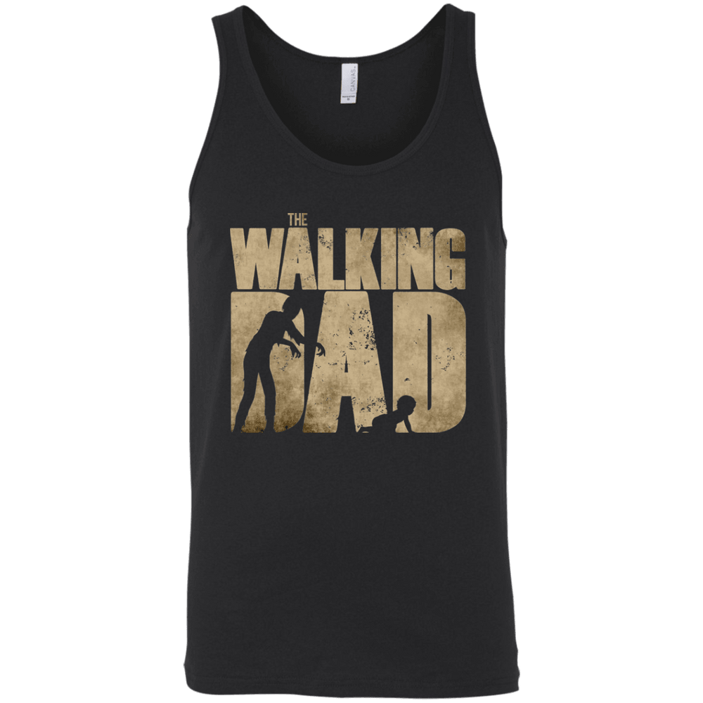 Designs by MyUtopia Shout Out:The Walking Dad Unisex Tank Top,Black / X-Small,Tank Tops