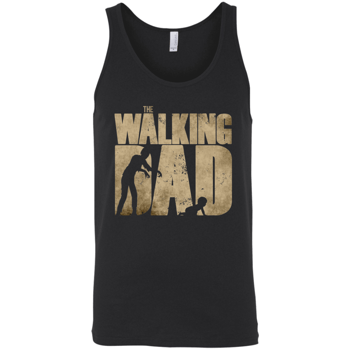 Designs by MyUtopia Shout Out:The Walking Dad Unisex Tank Top,Black / X-Small,Tank Tops